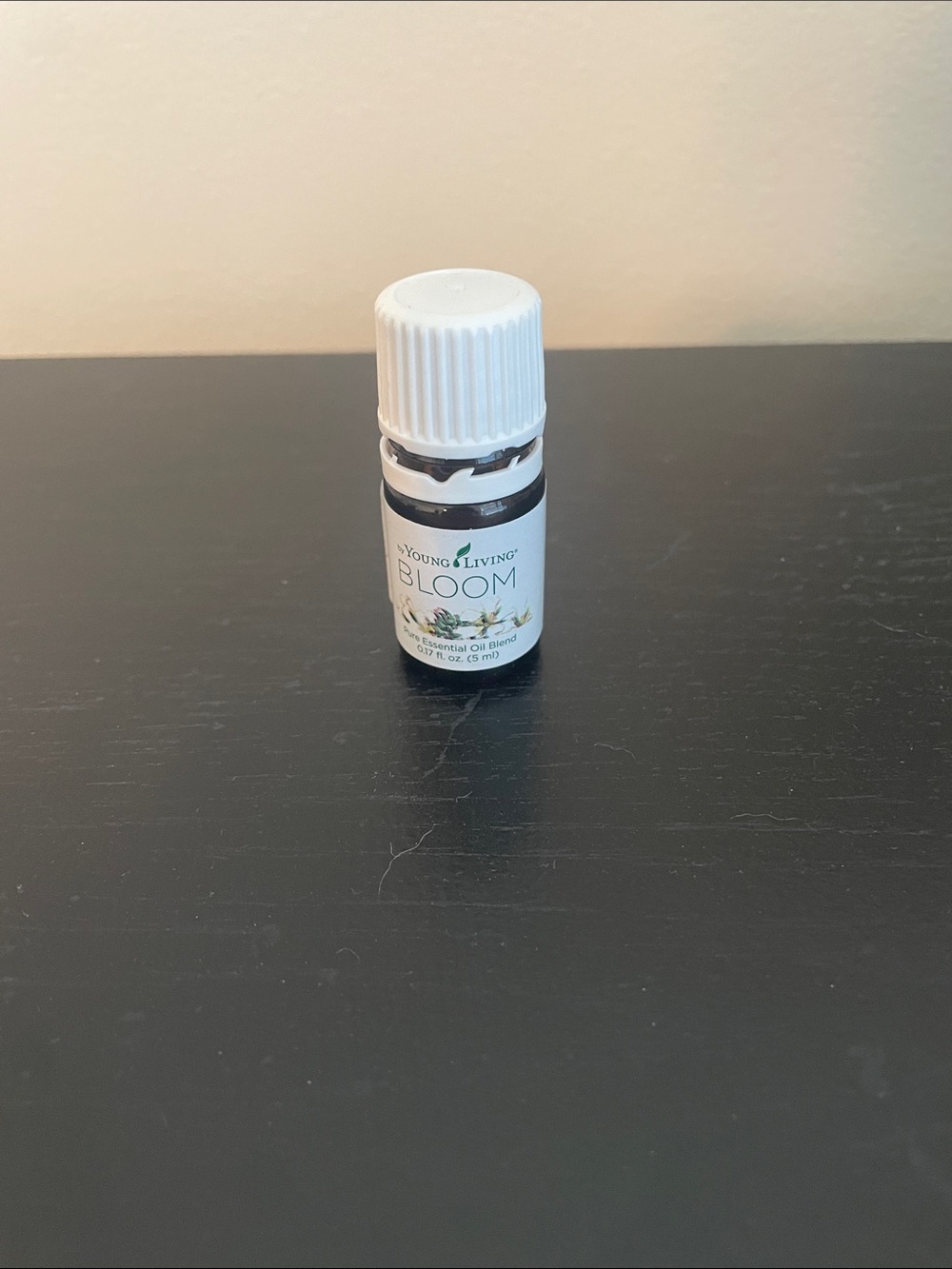 Young Living Bloom Essential Oil - White Cap, White Label - opened, mostly full